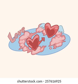 Valentine's Day love heart theme elements