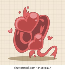 Valentine's Day love heart theme elements