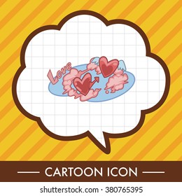 Valentine's Day love heart theme elements