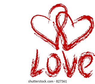 Valentines day Love hearts in vector format (scalable and editable)