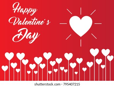 valentines day love hearts wallpaper background  vector postcard