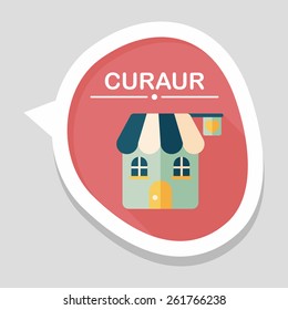 Valentine's Day love house flat icon with long shadow,eps10