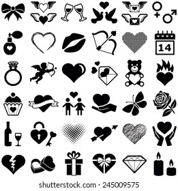 Valentine's Day and love icon collection - vector illustration 