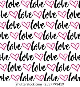 Valentine's day love icon and type pattern for celebrating valentine's Day on 14 February. Wallpaper, flyer, poster, sticker, banner, card.