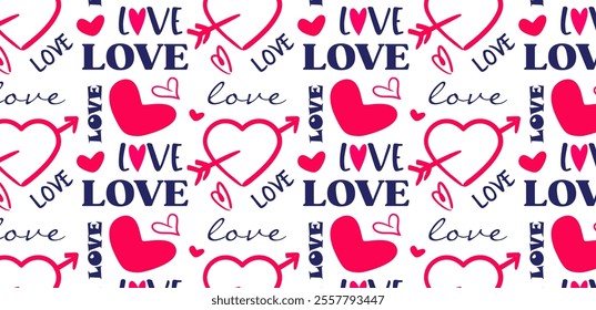 Valentine's day love icon and type vector - celebrating valentine's Day on 14 February. Wallpaper, flyer, poster, sticker, banner, card.