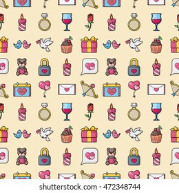 Valentine's day and love icons set,eps10
