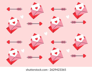 Valentines Day Love Letter Illustration