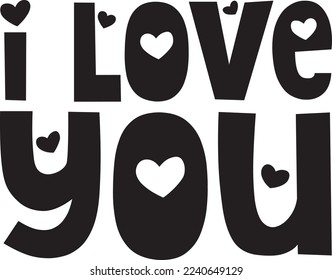 Valentine's day Love Messages on a White Background