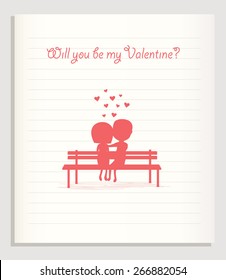 Valentine's day love notebook design