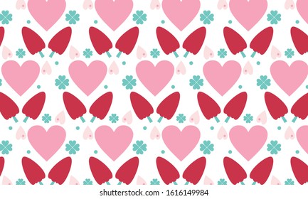 Valentines day love pattern stock vector
