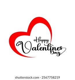 Valentine's Day Love Quality. Round Design Happy Vector Insignia Valentine's Day Badge Seal.