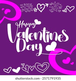 Valentine's Day Love Quality. Round Design Happy Vector Insignia Valentine's Day Badge Seal.