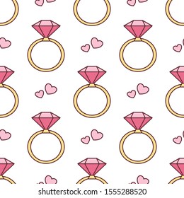 Valentines Day Love Ring Background Vector Stock Vector (Royalty Free ...