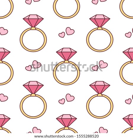 Valentine's day love ring background vector
