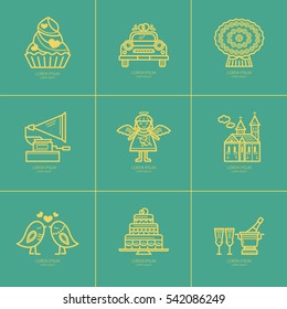 Valentine's Day. Love. Romance. Dating. Icons thin line. Ideal for greeting cards, invitations, web site.