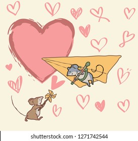 valentine's day love romantic happy gift card print heart 