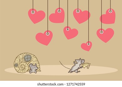 valentine's day love romantic happy gift card print heart 
