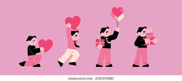 Valentine's Day Love Story. lovely man. Happy and excited. Happy men. Proposal day.