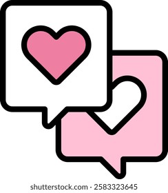 Valentine's Day Love Talk Icon 