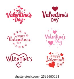 valentine's day love typography designs for cards and posters