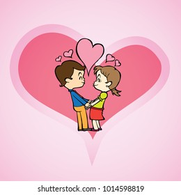 Valentine's Day. Love day. Vector illustration in cartoon style. Valentine's concept.
