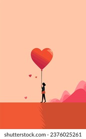 Valentines day love vector illustration card design