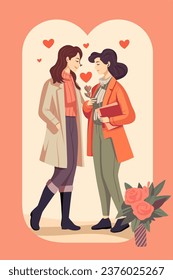 Valentines day love vector illustration card design