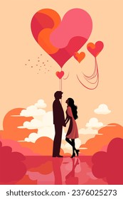 Valentines day love vector illustration card design