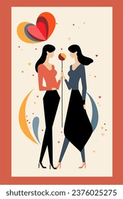 Valentines day love vector illustration card design