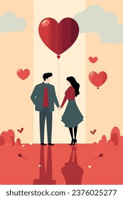 Valentines day love vector illustration card design