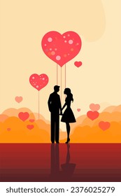 Valentines day love vector illustration card design