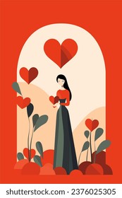 Valentines day love vector illustration card design