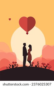 Valentines day love vector illustration card design