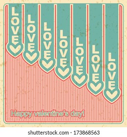 Valentines day, Love, Vector retro banner