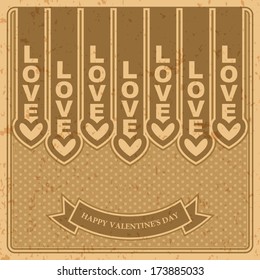 Valentines day, Love, Vector retro banner