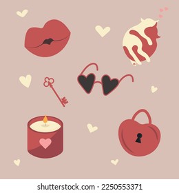 Valentines Day Love Vector Set