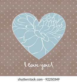 Valentine's day "Love you" card