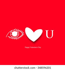 Valentines Day I Love you Design Background