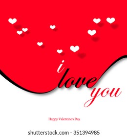 Valentines Day I Love you Design Background