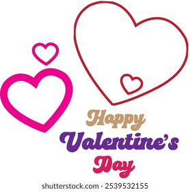 Valentines day love you message card design