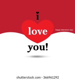 valentine's day, i love you message design