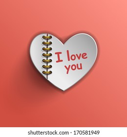 Valentines day, I Love you, Vector web element design