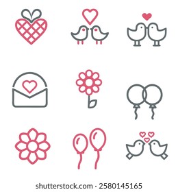 Valentine's Day love,balar,icon pack vector art 