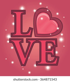 Valentines day lovely card  graphic design