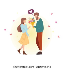 Valentine'S Day. Lovely girl and boy 