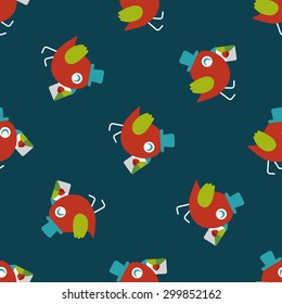 Valentine's Day lover bird flat icon,eps10 seamless pattern background