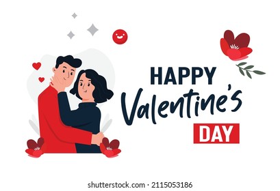 Valentine's day: lover hugs partner	
