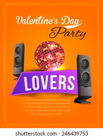 Valentines Day Lovers Party Poster Flyer 