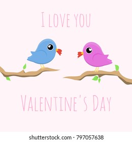 
Valentine's Day. loving birds