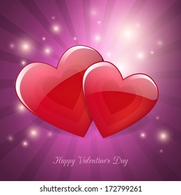 Valentine's Day magic love poster card design. vector illustration. isolated from background. layered.